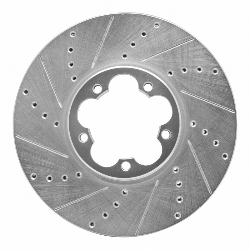 Ford Transit-350 HD Brake Rotor (1) - Front Left - DFC - Drilled & Slotted - Silver - `15-`25