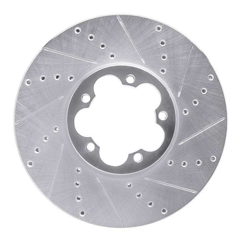 Ford Transit-350 Brake Rotor - Front Right - DFC - Drilled & Slotted - Silver - `15-`25