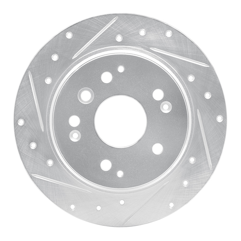 Acura TL Brake Rotor (1) - Rear Left - DFC - Drilled & Slotted - Silver - `99-`11