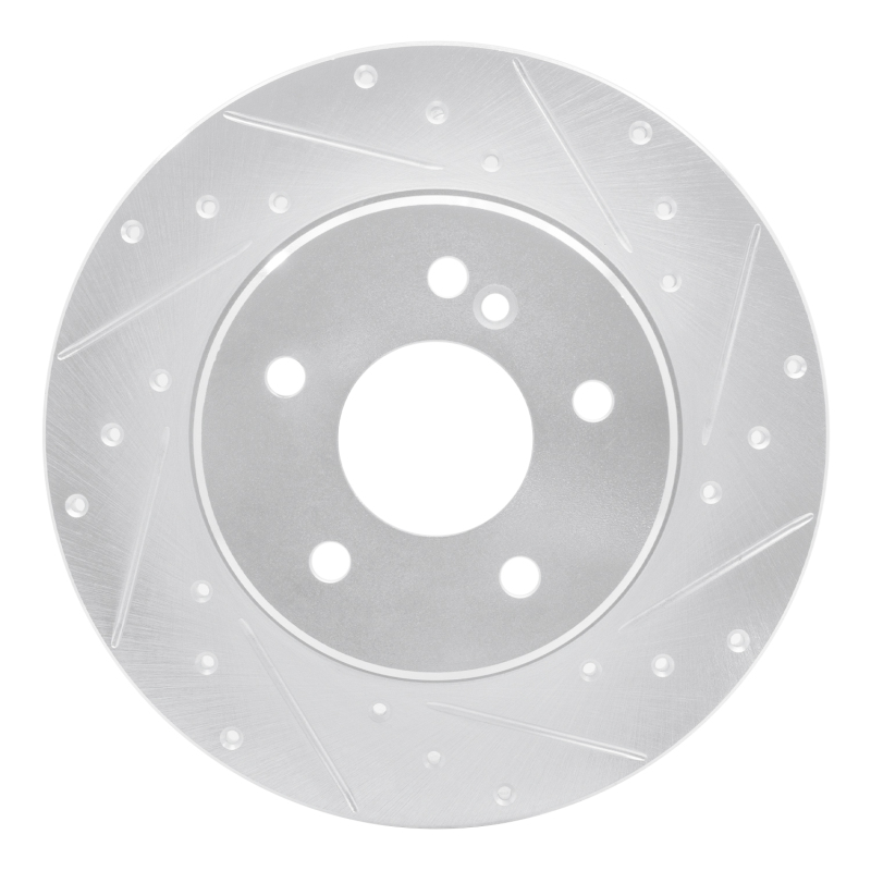 Mercedes-Benz E320 Brake Rotor (1) - Rear Right - DFC - Drilled & Slotted - Silver - `98-`03