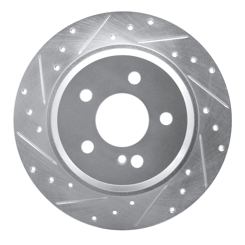 Mercedes-Benz E320 Brake Rotor (1) - Rear Left - DFC - Drilled and Slotted - Silver - `03-`16