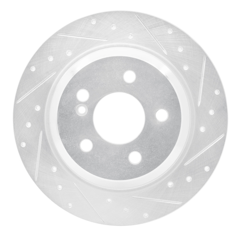 Mercedes-Benz CL500 Brake Rotor (1) - Rear Right - DFC - Drilled & Slotted - Silver - `03-`06