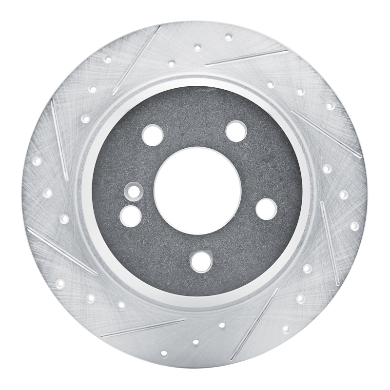 Mercedes-Benz SL500 Brake Rotor (1) - Rear Left - DFC - Drilled & Slotted - Silver - `03-`06
