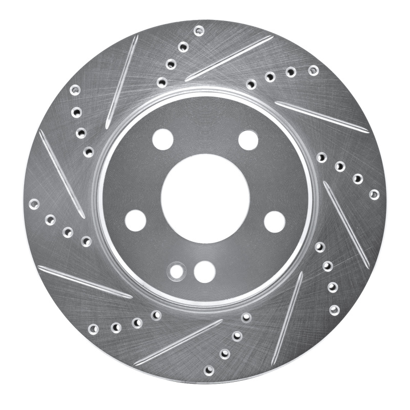 Mercedes-Benz B200 Brake Rotor (1) - Front Left - DFC - Drilled & Slotted - Silver - `06-`11