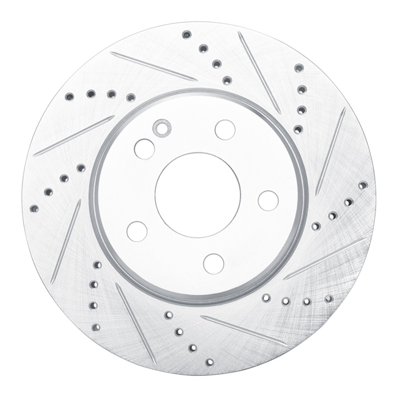 Mercedes-Benz B200 Brake Rotor (1) - Front Right - DFC - Drilled & Slotted - Silver - `06-`11