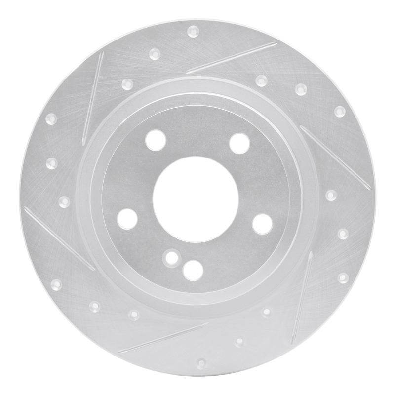 Infiniti QX30 Brake Rotor (1) - Rear Left - DFC - Drilled & Slotted - Silver - `14-`20