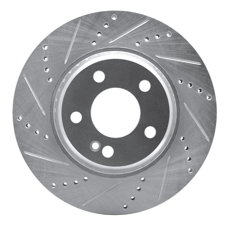 Mercedes-Benz E300 Brake Rotor (1) - Rear Left - DFC - Drilled & Slotted - Silver - `15-`23