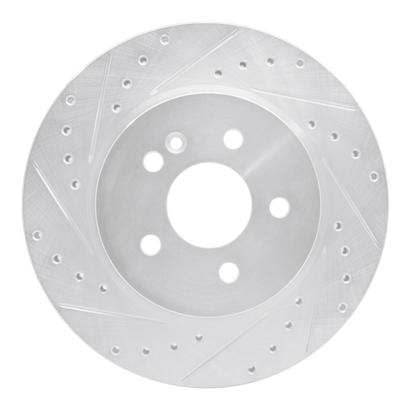 Mercedes-Benz ML430 Brake Rotor (1) - Front Left - DFC - Drilled & Slotted - Silver - `98-`05