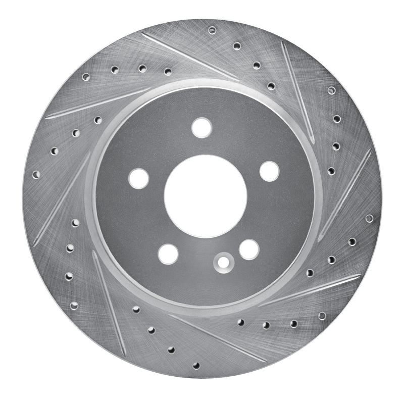 Mercedes-Benz ML320 Brake Rotor (1) - Front Right - DFC - Drilled & Slotted - Silver - `98-`05