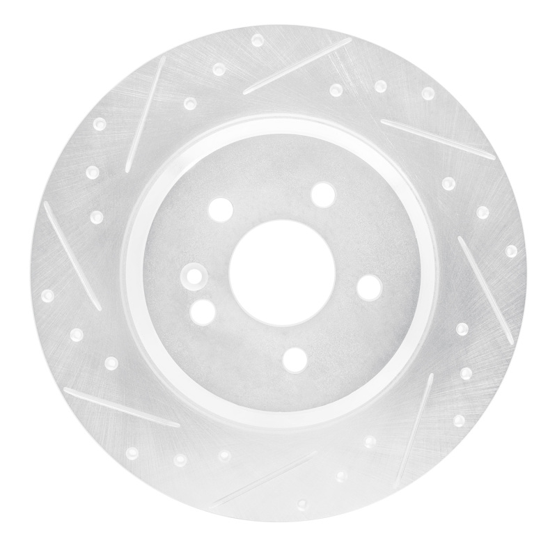 Mercedes-Benz ML55 AMG Brake Rotor (1) - Rear Left - DFC - Drilled & Slotted - Silver - `00-`05