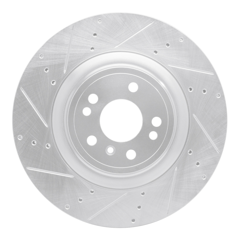 Mercedes-Benz GLE350 Brake Rotor (1) - Front Left - DFC - Drilled & Slotted - Silver - `12-`19