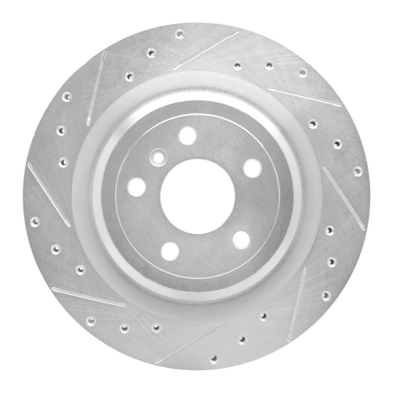 Mercedes-Benz GLE43 AMG Brake Rotor (1) - Rear Left - DFC - Drilled & Slotted - Silver - `12-`19