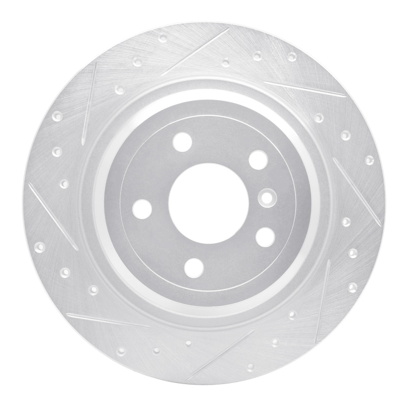 Mercedes-Benz GLE300D Brake Rotor (1) - Rear Left - DFC - Drilled & Slotted - Silver - `12-`18