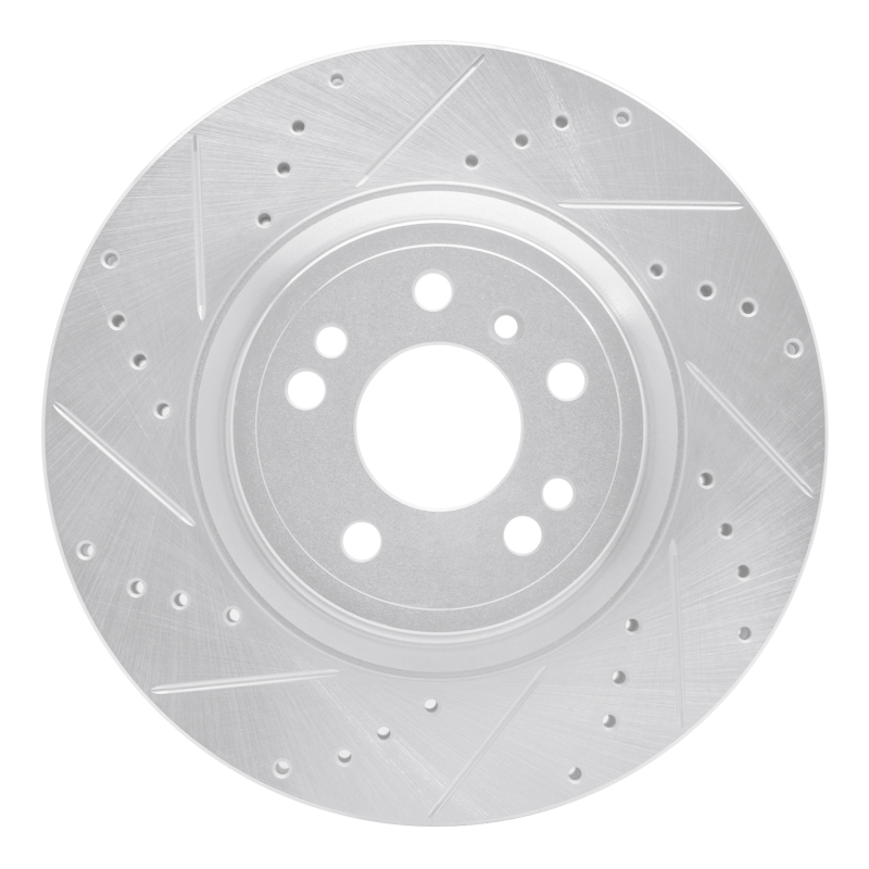 Mercedes-Benz ML250 Brake Rotor (1) - Front Left - DFC - Drilled & Slotted - Silver - `12-`18