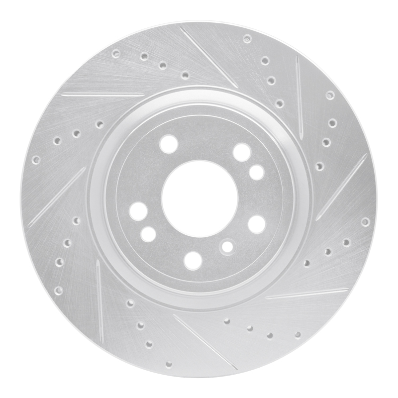 Mercedes-Benz ML250 Brake Rotor (1) - Front Right - DFC - Drilled & Slotted - Silver - `12-`18