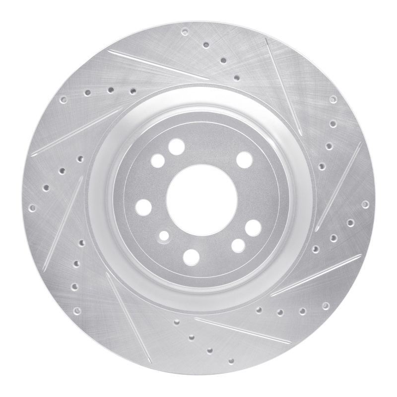 Mercedes-Benz GLE400 Brake Rotor (1) - Front Right - DFC - Drilled & Slotted - Silver - `13-`19