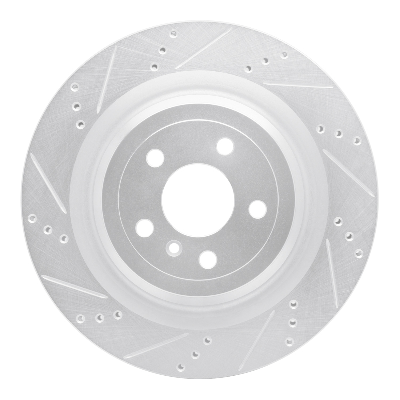 Mercedes-Benz GL550 Brake Rotor (1) - Rear Left - DFC - Drilled & Slotted - Silver - `13-`19