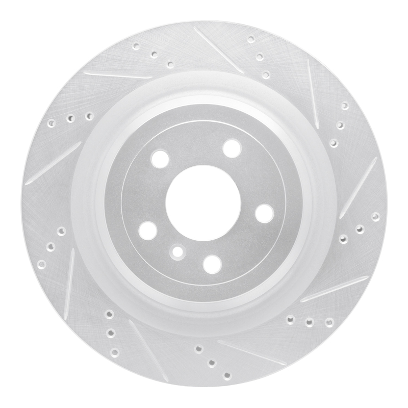 Mercedes-Benz GLS350 Brake Rotor (1) - Rear Right - DFC - Drilled & Slotted - Silver - `13-`19