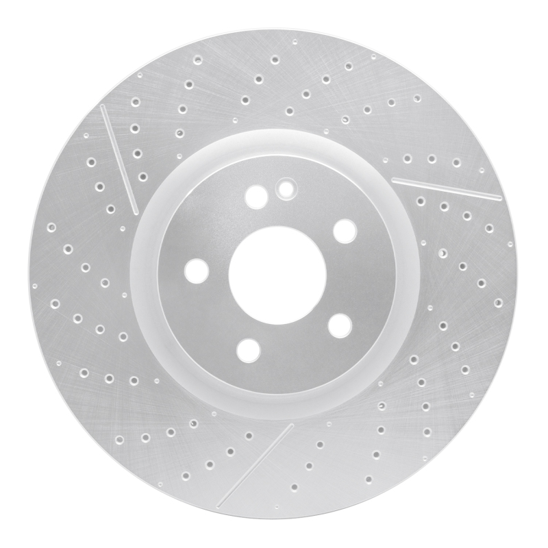 Mercedes-Benz GLA45 AMG Brake Rotor (1) - Front - DFC - Drilled & Slotted - Silver - `14-`19