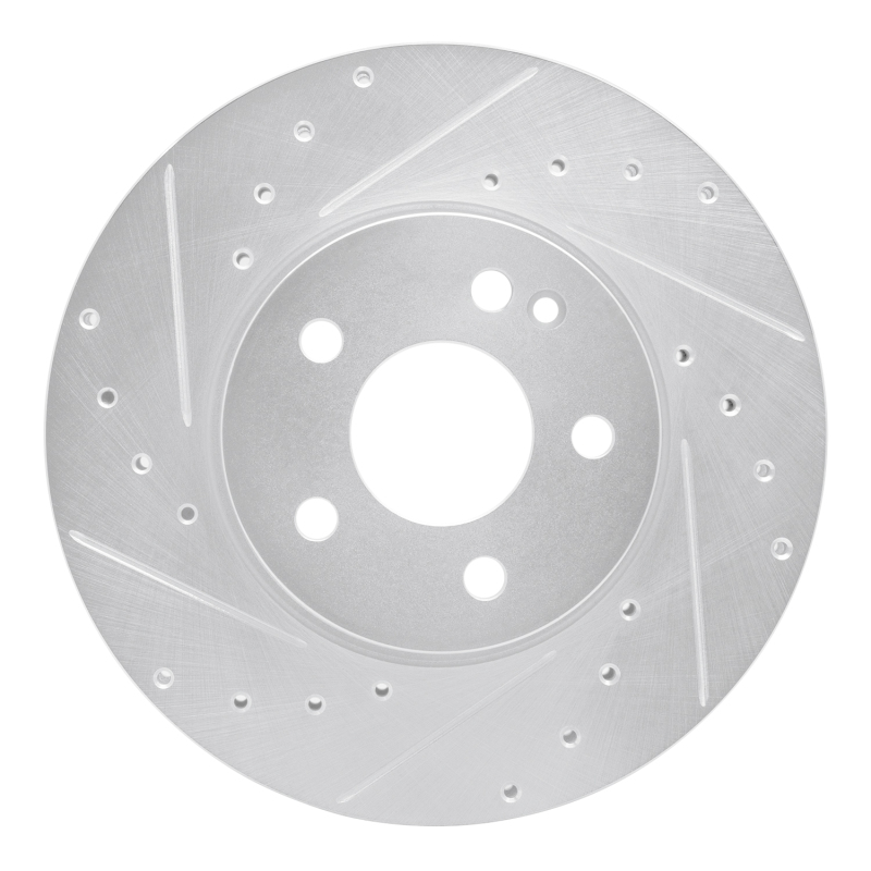 Mercedes-Benz Viano Brake Rotor (1) - Front Left - DFC - Drilled & Slotted - Silver - `16-`23