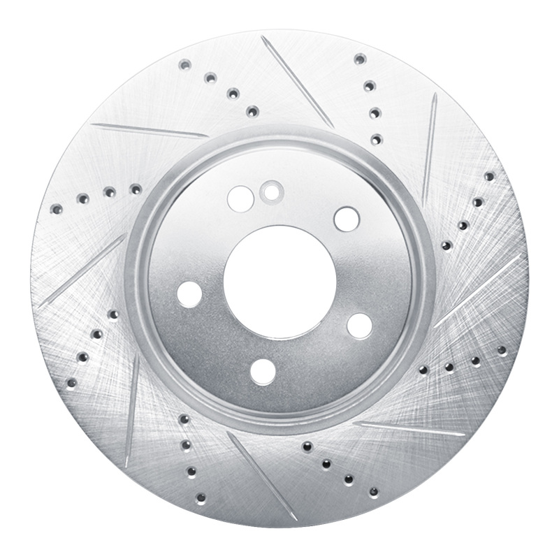 Mercedes-Benz GLC350e Brake Rotor (1) - Rear Right - DFC - Drilled & Slotted - Silver - `16-`23