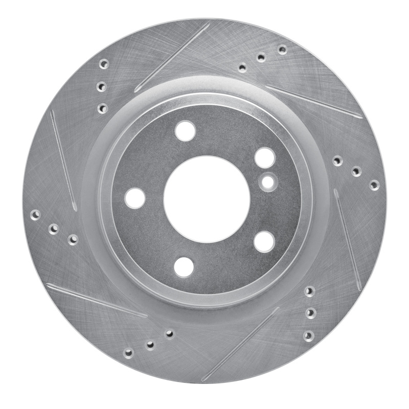 Mercedes-Benz GLA250 Brake Rotor (1) - Rear Left - DFC - Drilled & Slotted - Silver - `14-`19