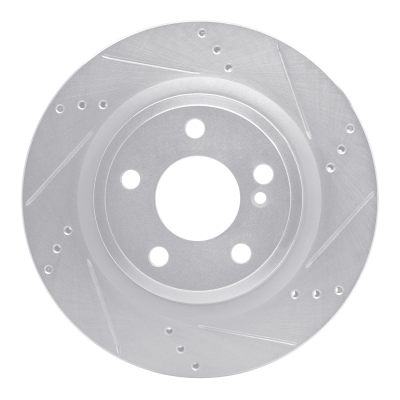 Mercedes-Benz GLA250 Brake Rotor (1) - Rear Right - DFC - Drilled & Slotted - Silver - `14-`19