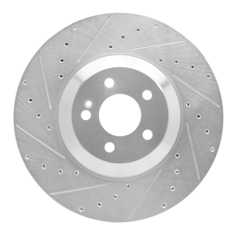 Mercedes-Benz CLS450 Brake Rotor (1) - Rear Left - DFC - Drilled & Slotted - Silver - `17-`23