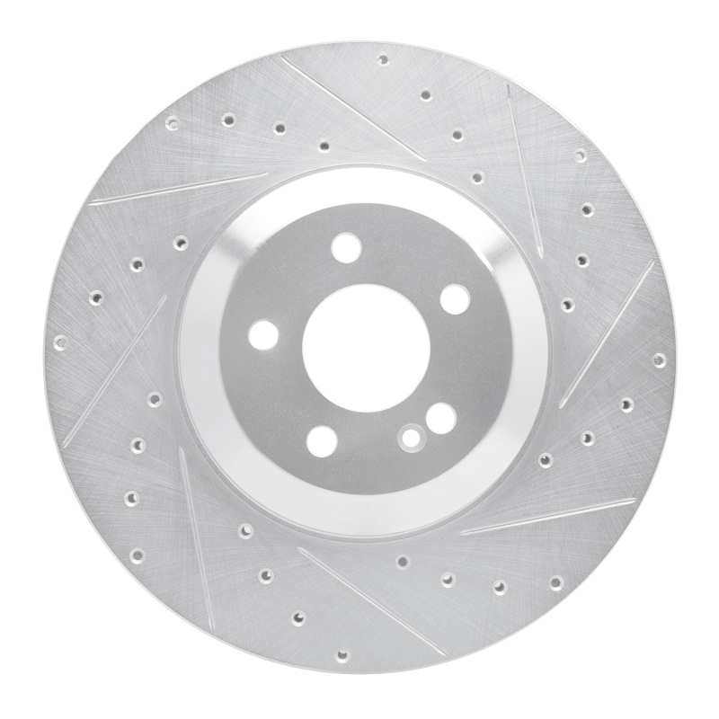Mercedes-Benz E450 Brake Rotor (1) - Rear Right - DFC - Drilled & Slotted - Silver - `17-`23