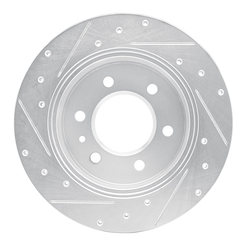 Mercedes-Benz Sprinter 2500 Brake Rotor (1) - Rear Right - DFC - Drilled & Slotted - Silver - `19-`25