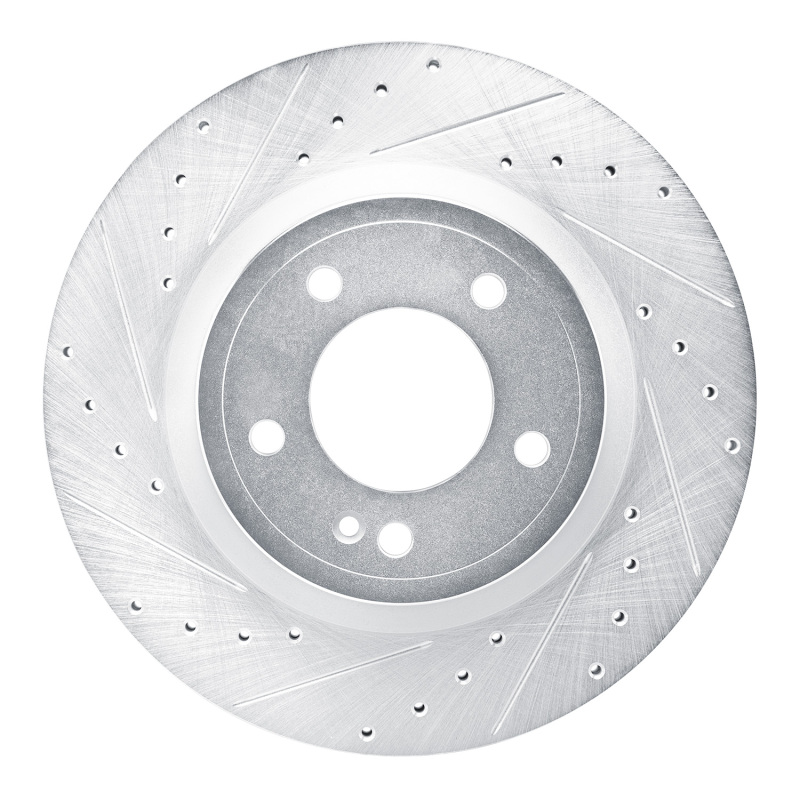 Mercedes-Benz G580 Brake Rotor (1) - Rear Left - DFC - Drilled & Slotted - Silver - `19-`25