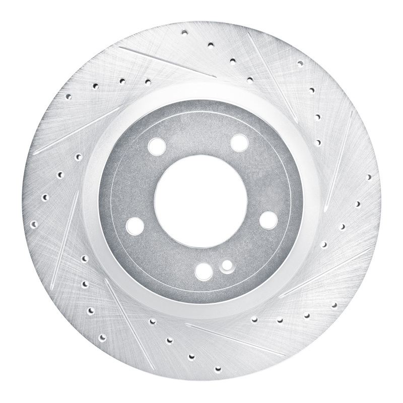 Mercedes-Benz G580 Brake Rotor (1) - Rear Right - DFC - Drilled & Slotted - Silver - `19-`25