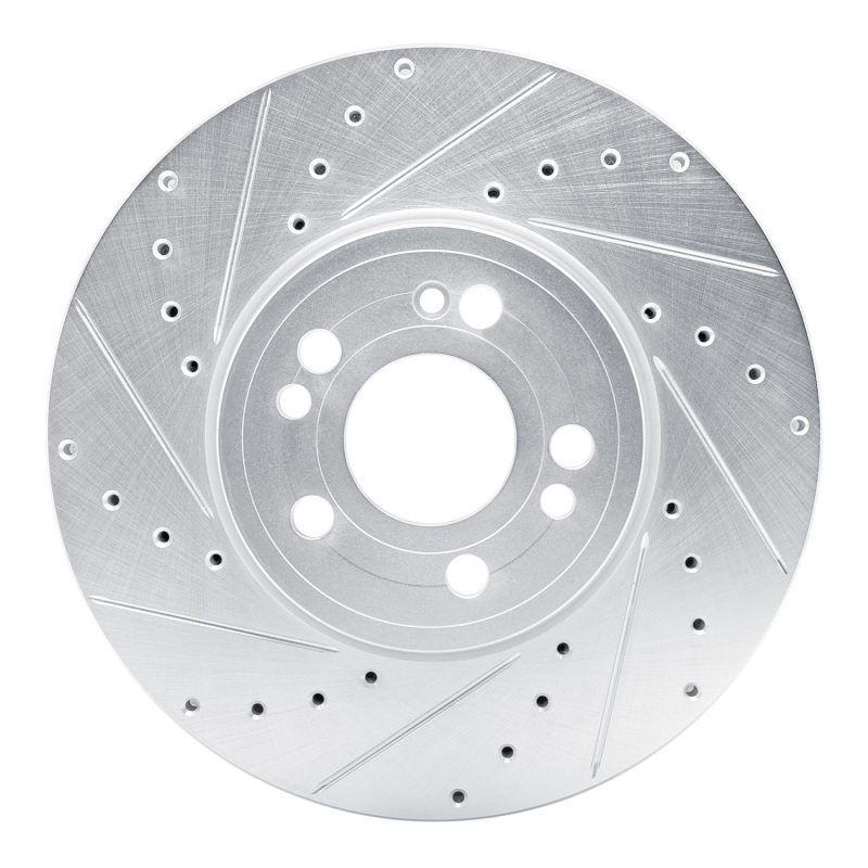 Mercedes-Benz GLE350 Brake Rotor (1) - Front Left - DFC - Drilled & Slotted - Silver - `20-`23
