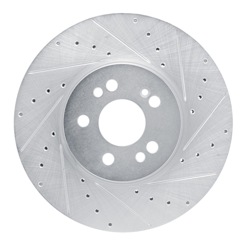 Mercedes-Benz GLE350 Brake Rotor (1) - Front Right - DFC - Drilled & Slotted - Silver - `20-`23