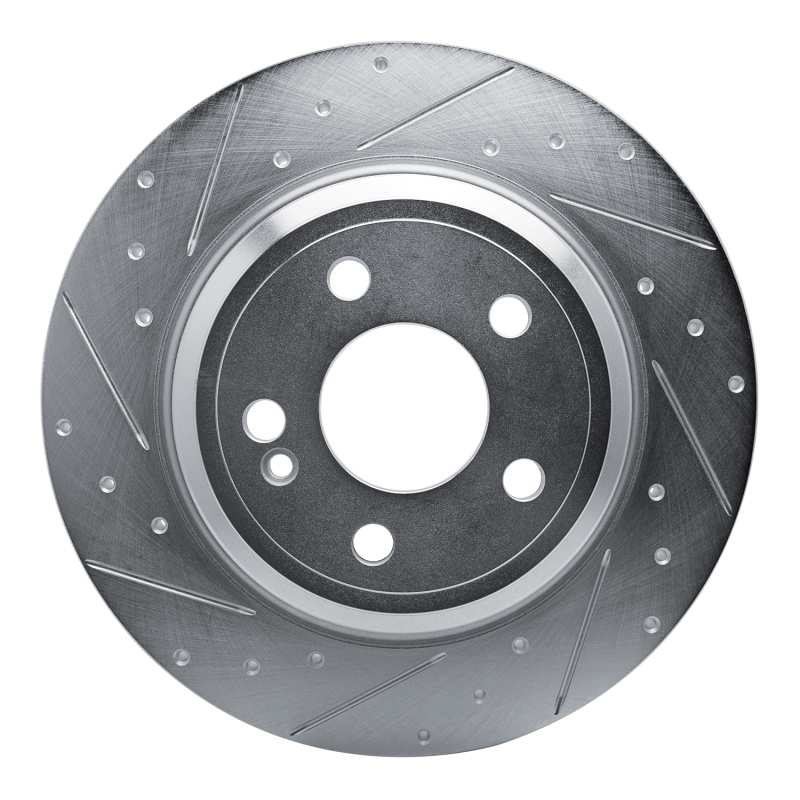Mercedes-Benz GLE350 Brake Rotor (1) - Rear Left - DFC - Drilled & Slotted - Silver - `20-`25