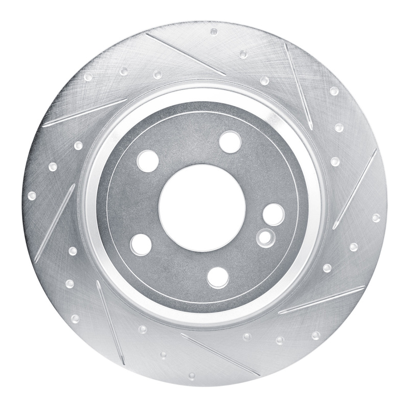 Mercedes-Benz GLE350 Brake Rotor (1) - Rear Right - DFC - Drilled & Slotted - Silver - `20-`25