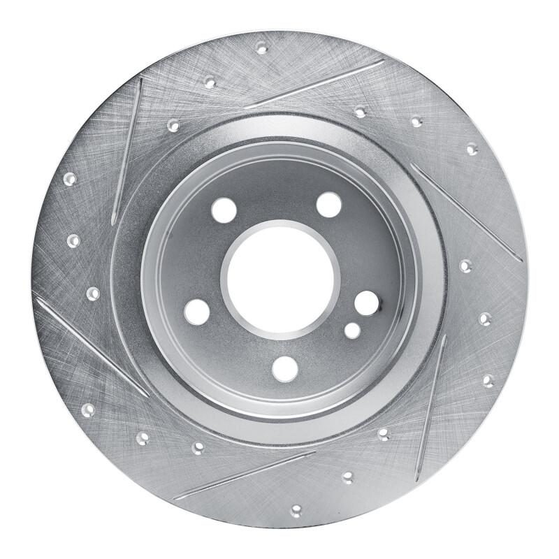 Mercedes-Benz A200 Brake Rotor (1) - Rear Right - DFC - Drilled & Slotted - Silver - `19-`26