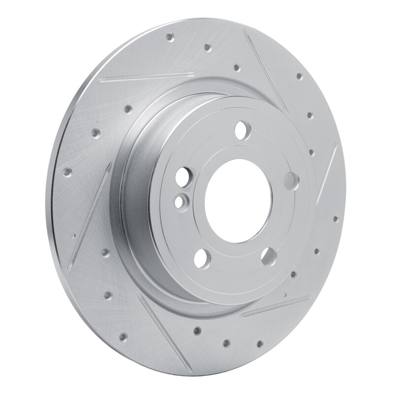 Mercedes-Benz A200 Brake Rotor (1) - Rear Right - DFC - Drilled & Slotted - Silver - `19-`26