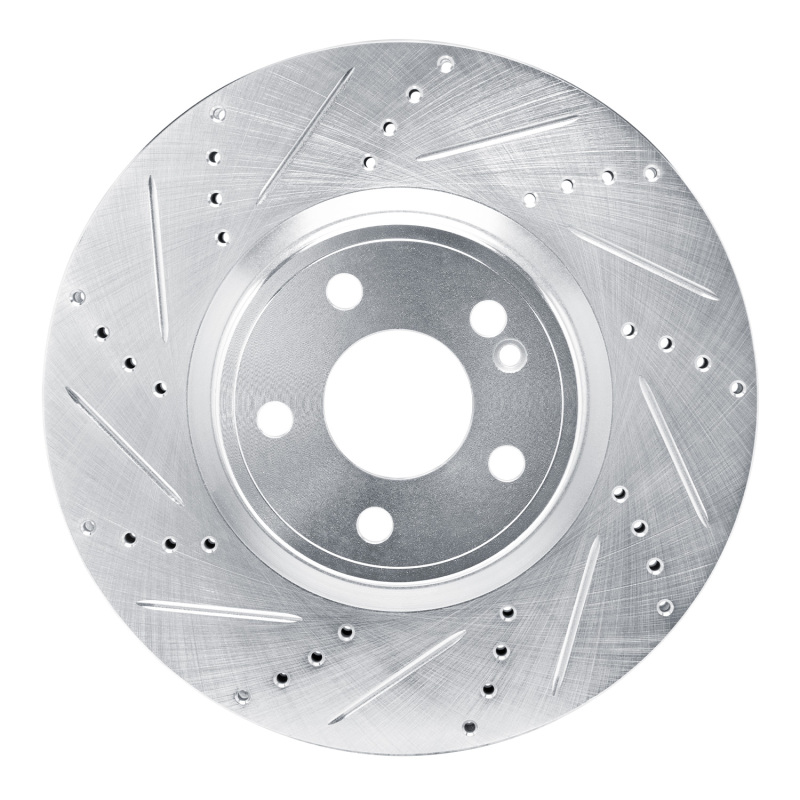 Mercedes-Benz GLA250 Brake Rotor (1) - Front Left - DFC - Drilled & Slotted - Silver - `19-`25