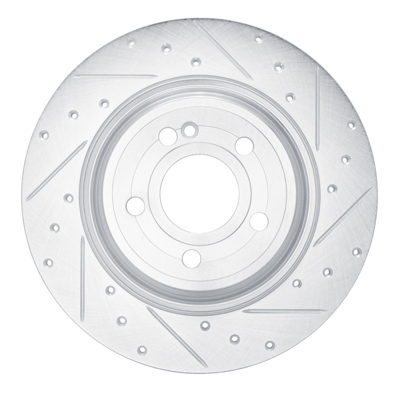 Mercedes-Benz CLA250 Brake Rotor (1) - Rear Right - DFC - Drilled & Slotted - Silver - `20-`25