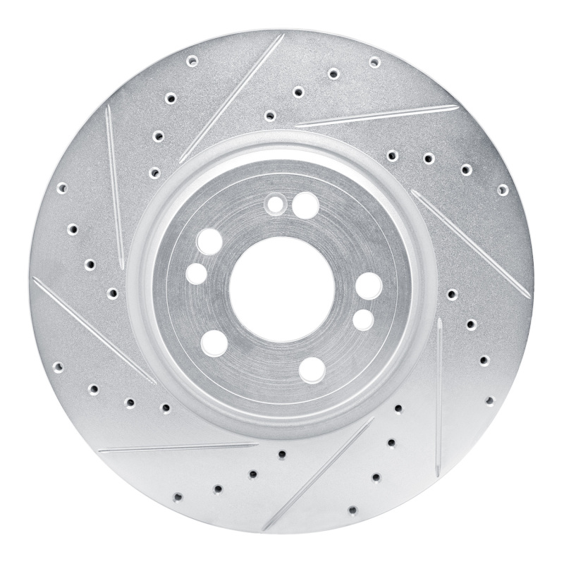Mercedes-Benz GLE350 Brake Rotor (1) - Front Left - DFC - Drilled & Slotted - Silver - `20-`25