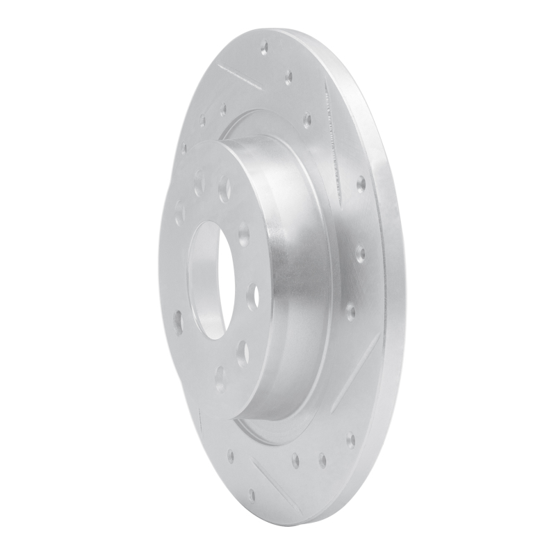 Cadillac BLS Brake Rotor (1) - Rear Right - DFC - Drilled & Slotted - Silver - `03-`11