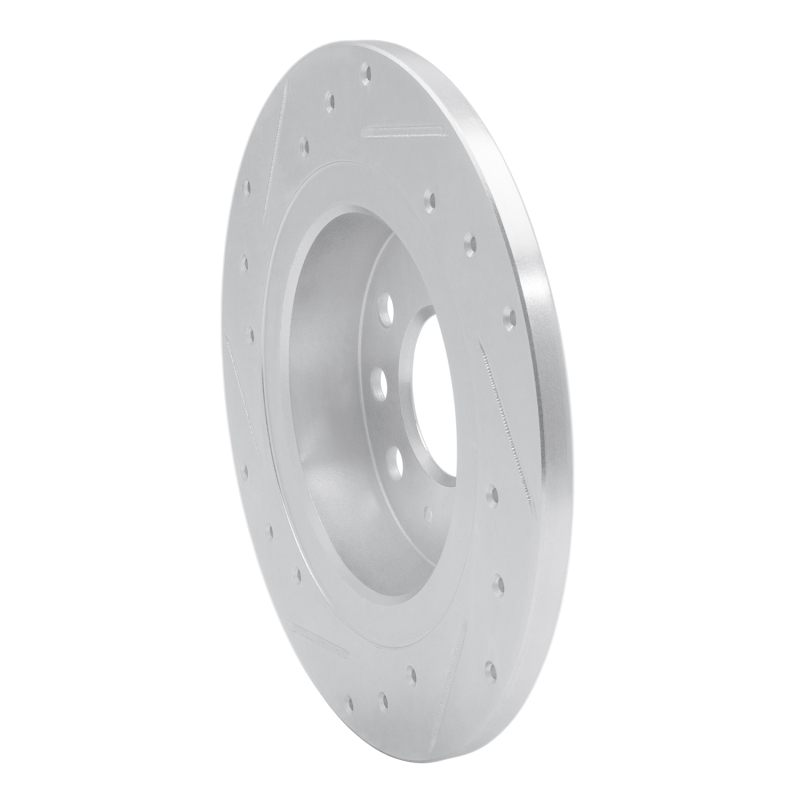 Cadillac BLS Brake Rotor (1) - Rear Right - DFC - Drilled & Slotted - Silver - `03-`11