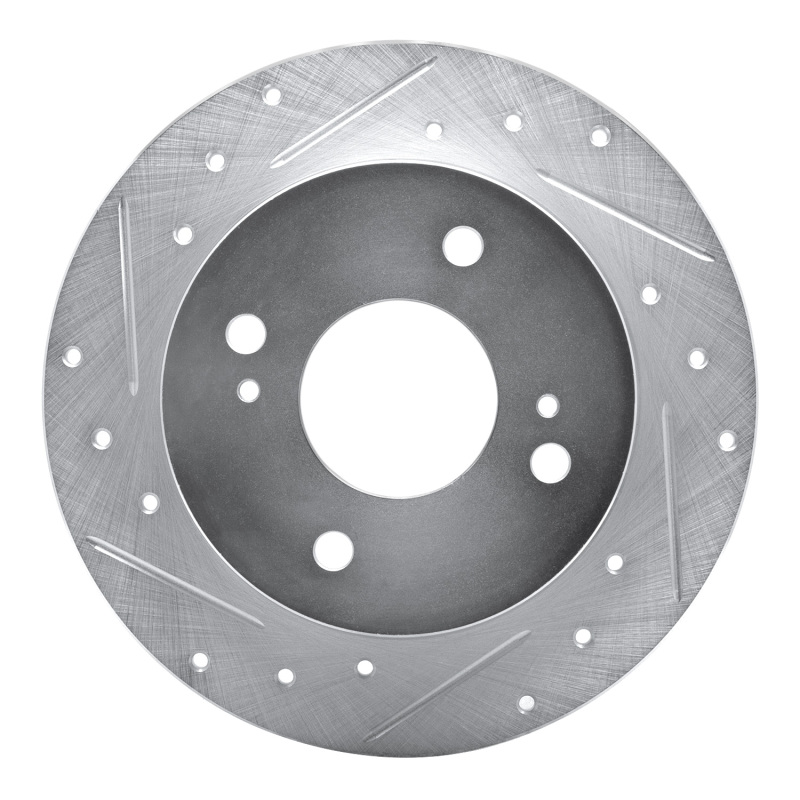 Infiniti G20 Brake Rotor (1) - Rear Left - DFC - Drilled & Slotted - Silver - `90-`06