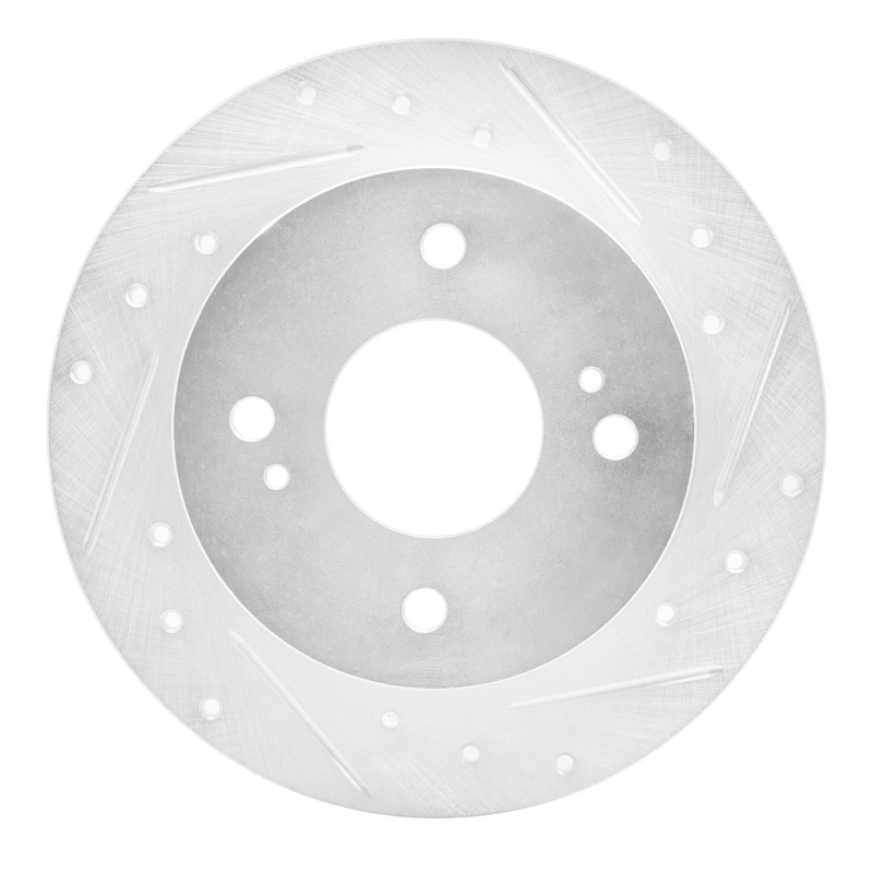 Infiniti G20 Brake Rotor (1) - Rear Right - DFC - Drilled & Slotted - Silver - `90-`06