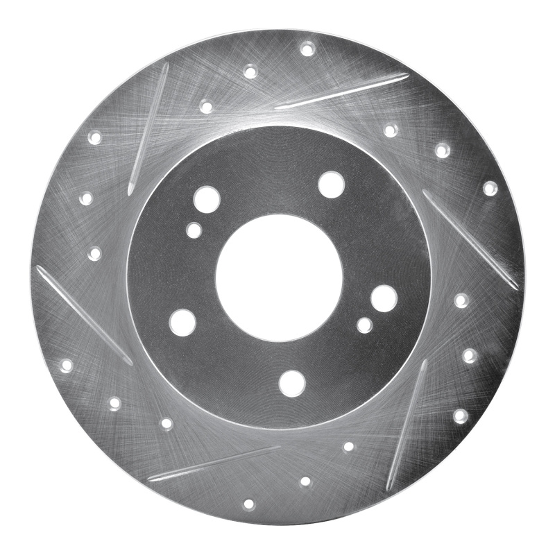 Infiniti I30 Brake Rotor (1) - Rear Left - DFC - Drilled & Slotted - Silver - `94-`04