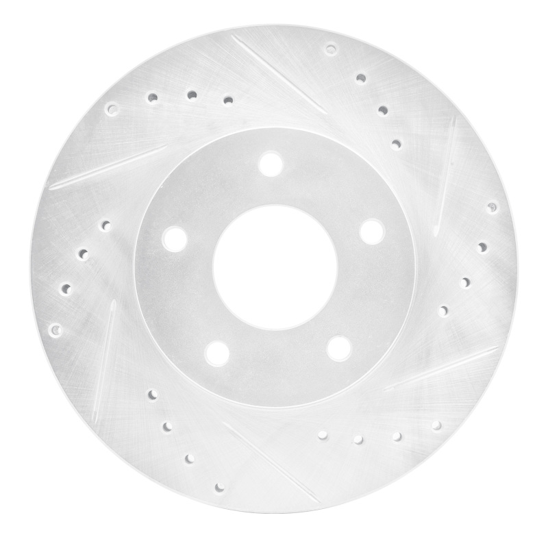 Infiniti I30 Brake Rotor (1) - Front Right - DFC - Drilled & Slotted - Silver - `99-`01