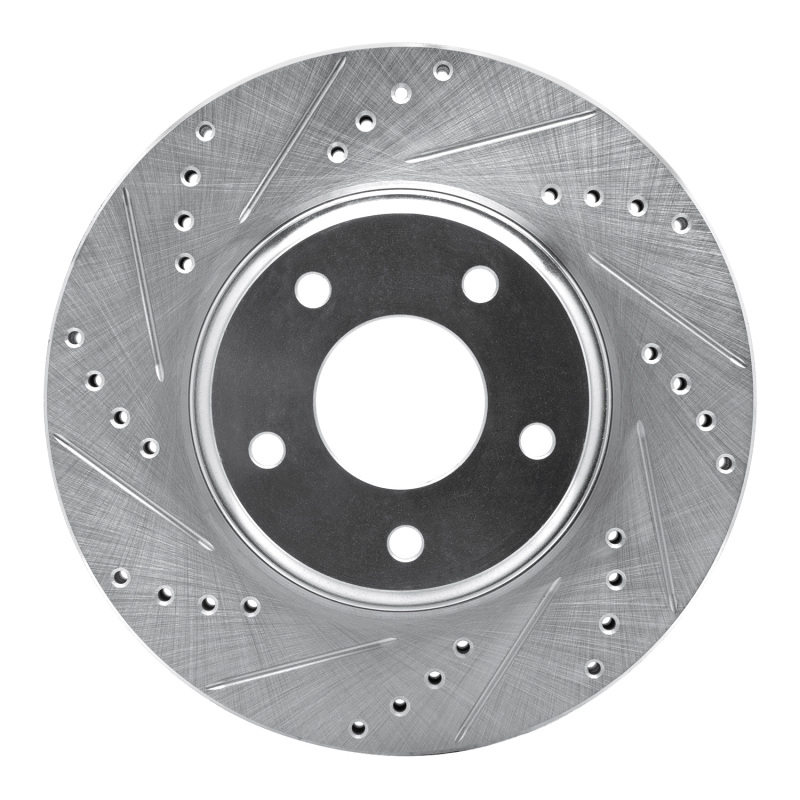 Infiniti I35 Brake Rotor (1) - Front Left - DFC - Drilled & Slotted - Silver - `02-`06