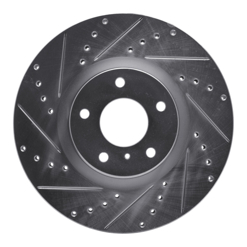 Infiniti FX45 Brake Rotor (1) - Front Left - DFC - Drilled & Slotted - Silver - `03-`23