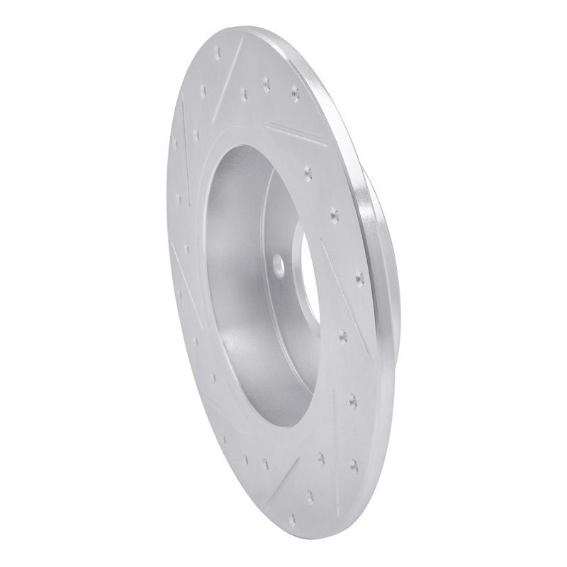 Nissan Sentra Brake Rotor (1) - Rear Right - DFC - Drilled & Slotted - Silver - `04-`06